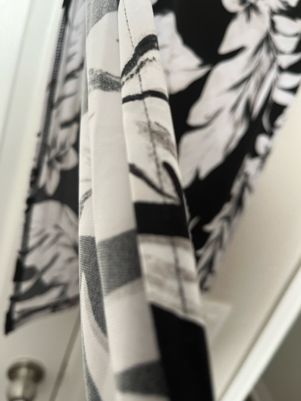 Lane Bryant Black and White Tropical Print A-Line Skirt - Picture 5 of 16